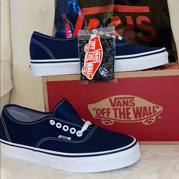 Vans Authentic Navy blue with blue soles shoes - Picture 1 of 2